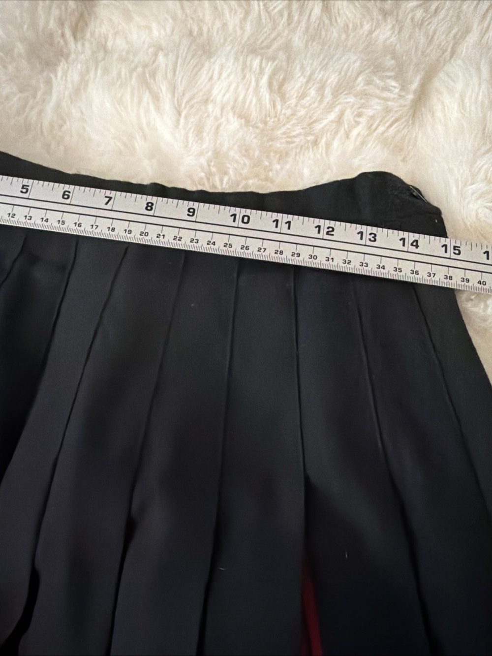 Vtg Pendleton Black red tartan plaid pletedMidi Skirt USA! Nice - Picture 5 of 5